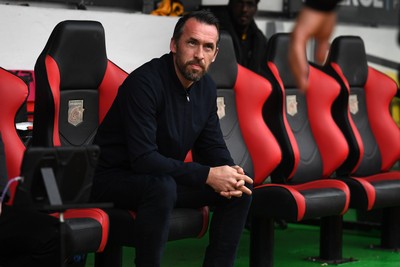 030426 - Newport County v Crawley Town - Sky Bet League 2 - Newport County Head Coach, Christian Fuchs