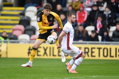 030426 - Newport County v Crawley Town - Sky Bet League 2 - Harrison Biggins of Newport County has a shot at goal