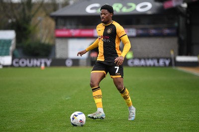 030426 - Newport County v Crawley Town - Sky Bet League 2 - Bobby Kamwa of Newport County