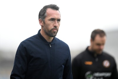 030426 - Newport County v Crawley Town - Sky Bet League 2 - Newport County Head Coach, Christian Fuchs