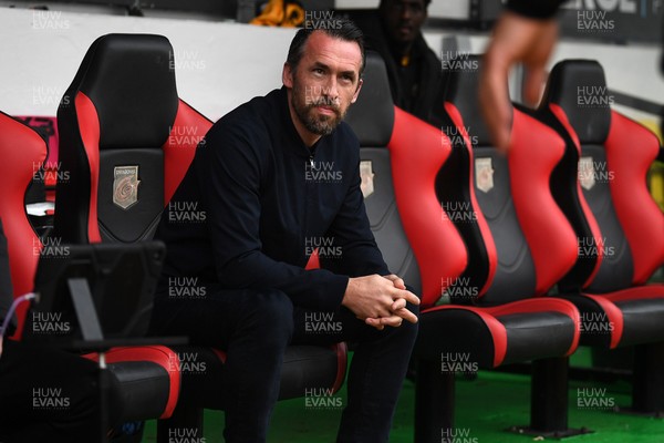 030426 - Newport County v Crawley Town - Sky Bet League 2 - Newport County Head Coach, Christian Fuchs