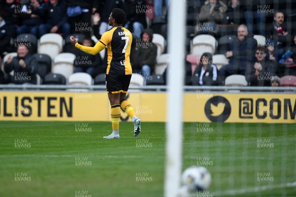 030426 - Newport County v Crawley Town - Sky Bet League 2 - Bobby Kamwa of Newport County has his goal ruled out for offside