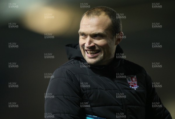 190118 - Newport County v Crawley Town, Sky Bet League 2 - Crawley Town assistant manager Warren Feeney, who used to manage Newport County, at the end of the match