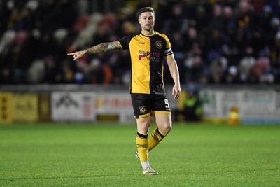 291225 - Newport County v Crewe Alexandra - Sky Bet League 2 - James Clarke of Newport County