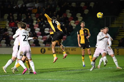291225 - Newport County v Crewe Alexandra - Sky Bet League 2 - Courtney Baker-Richardson of Newport County scores the first goal of the game\