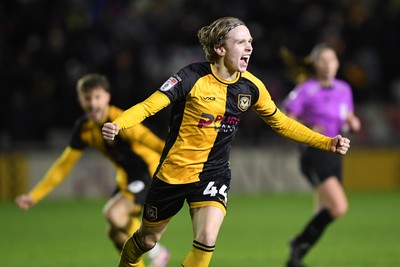 291225 - Newport County v Crewe Alexandra - Sky Bet League 2 - Sam Braybrooke of Newport County celebrates scoring a goal