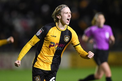 291225 - Newport County v Crewe Alexandra - Sky Bet League 2 - Sam Braybrooke of Newport County celebrates scoring a goal