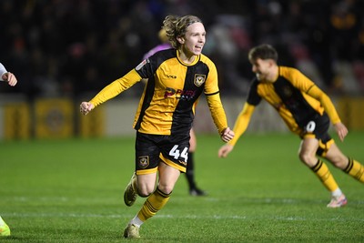 291225 - Newport County v Crewe Alexandra - Sky Bet League 2 - Sam Braybrooke of Newport County celebrates scoring a goal