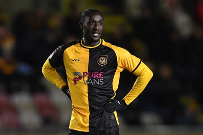 291225 - Newport County v Crewe Alexandra - Sky Bet League 2 - Nathan Opoku of Newport County