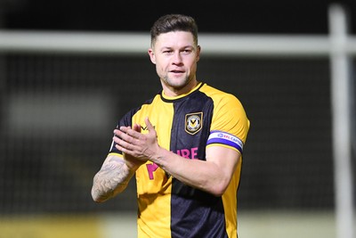 291225 - Newport County v Crewe Alexandra - Sky Bet League 2 - James Clarke of Newport County at full time