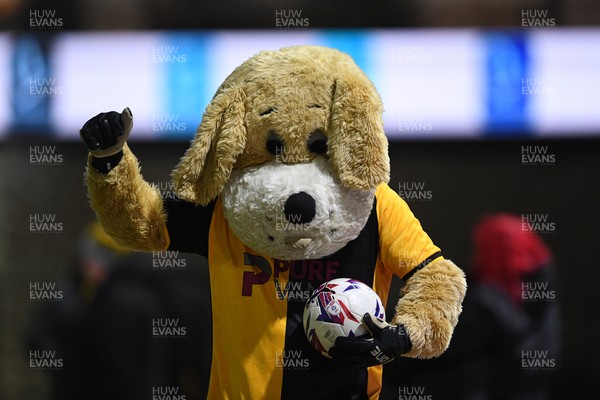291225 - Newport County v Crewe Alexandra - Sky Bet League 2 - Newport County mascot, Spytty the dog