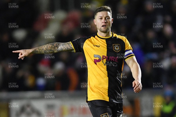 291225 - Newport County v Crewe Alexandra - Sky Bet League 2 - James Clarke of Newport County