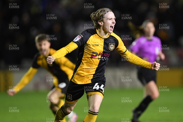291225 - Newport County v Crewe Alexandra - Sky Bet League 2 - Sam Braybrooke of Newport County celebrates scoring a goal