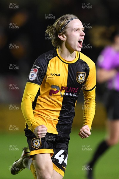 291225 - Newport County v Crewe Alexandra - Sky Bet League 2 - Sam Braybrooke of Newport County celebrates scoring a goal