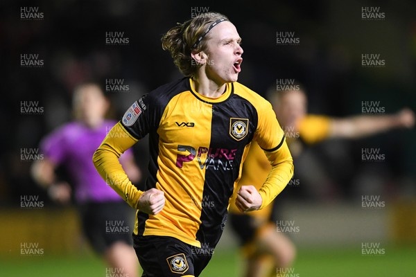 291225 - Newport County v Crewe Alexandra - Sky Bet League 2 - Sam Braybrooke of Newport County celebrates scoring a goal