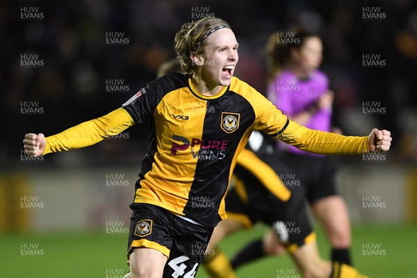 291225 - Newport County v Crewe Alexandra - Sky Bet League 2 - Sam Braybrooke of Newport County celebrates scoring a goal