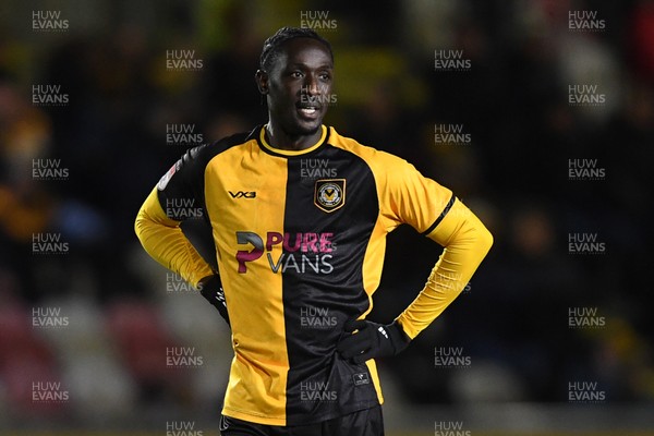 291225 - Newport County v Crewe Alexandra - Sky Bet League 2 - Nathan Opoku of Newport County