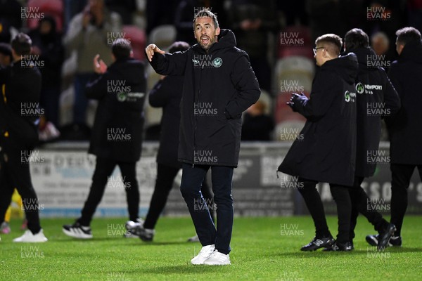 291225 - Newport County v Crewe Alexandra - Sky Bet League 2 - Newport County Head Coach, Christian Fuchs at full time