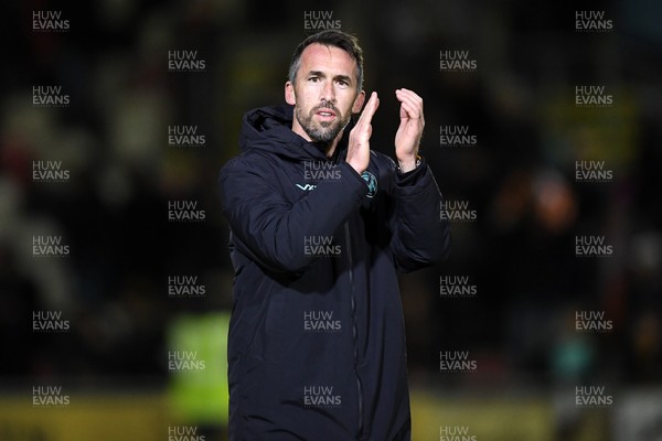 291225 - Newport County v Crewe Alexandra - Sky Bet League 2 - Newport County Head Coach, Christian Fuchs at full time