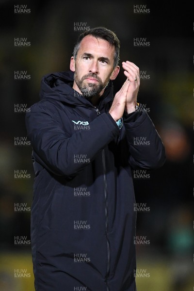 291225 - Newport County v Crewe Alexandra - Sky Bet League 2 - Newport County Head Coach, Christian Fuchs at full time