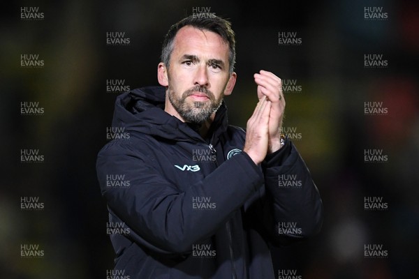 291225 - Newport County v Crewe Alexandra - Sky Bet League 2 - Newport County Head Coach, Christian Fuchs at full time