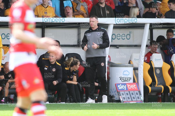 120823 - Newport County v Doncaster Rovers - Sky Bet League 2 -  Manager of Newport County Graham Coughlan 