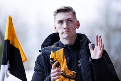 060124 - Newport County v Eastleigh - FA Cup Third Round - Nathan Wood of Newport County ahead of kick off