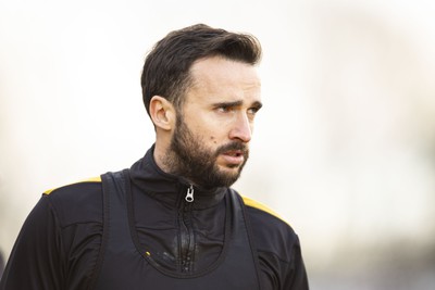 060124 - Newport County v Eastleigh - FA Cup Third Round - Aaron Wildig of Newport County during the warm up