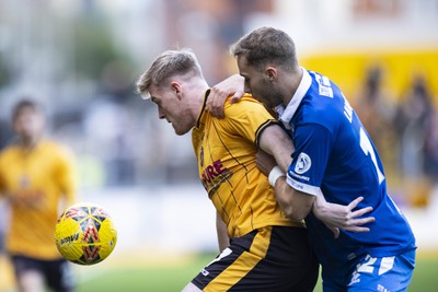 060124 - Newport County v Eastleigh - FA Cup Third Round - Will Evans of Newport County in action against George Langston of Eastleigh