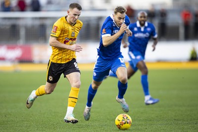 060124 - Newport County v Eastleigh - FA Cup Third Round - Bryn Morris of Newport County in action