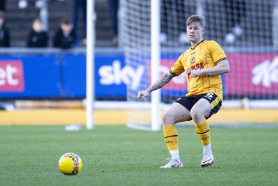 060124 - Newport County v Eastleigh - FA Cup Third Round - James Clarke of Newport County in action