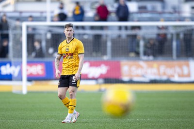 060124 - Newport County v Eastleigh - FA Cup Third Round - James Clarke of Newport County in action