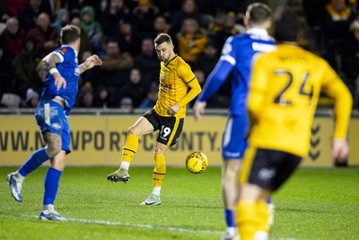 060124 - Newport County v Eastleigh - FA Cup Third Round - Shane McLoughlin of Newport County in action