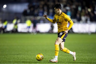 060124 - Newport County v Eastleigh - FA Cup Third Round - Kiban Rai of Newport County in action