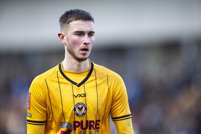 060124 - Newport County v Eastleigh - FA Cup Third Round - Matthew Baker of Newport County during half time