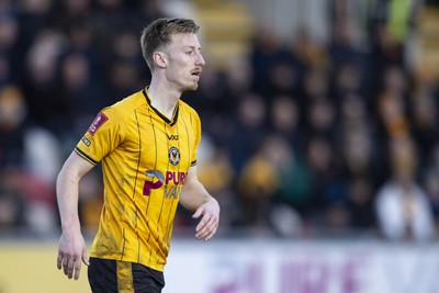 060124 - Newport County v Eastleigh - FA Cup Third Round - Harry Charsley of Newport County in action