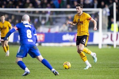 060124 - Newport County v Eastleigh - FA Cup Third Round - Ryan Delaney of Newport County in action