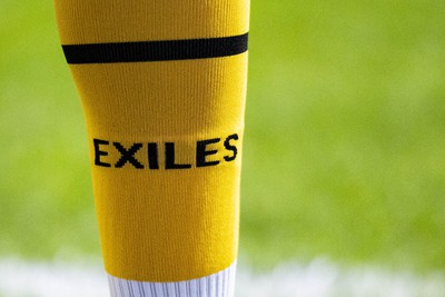 060124 - Newport County v Eastleigh - FA Cup Third Round - Newport County sock detail