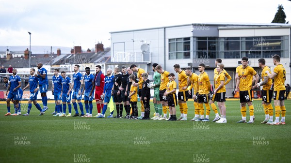 060124 - Newport County v Eastleigh - FA Cup Third Round - Teams lineup ahead of kick off