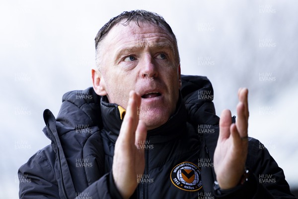 060124 - Newport County v Eastleigh - FA Cup Third Round - Newport County manager Graham Coughlan ahead of kick off