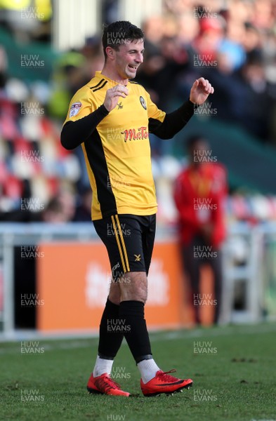010118 - Newport Count v Exeter City - SkyBet League Two - Padraig Amond of Newport County celebrates scoring a goal