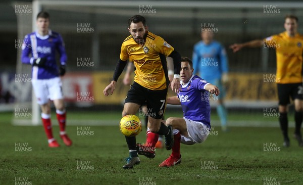 010118 - Newport Count v Exeter City - SkyBet League Two - Robbie Willmott of Newport County makes a break