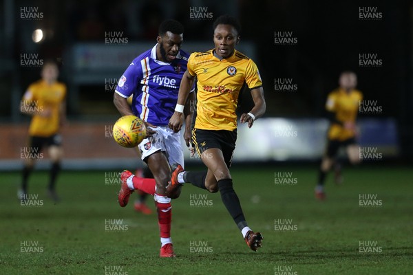 010118 - Newport Count v Exeter City - SkyBet League Two - Shawn McCoulsky of Newport County makes a break