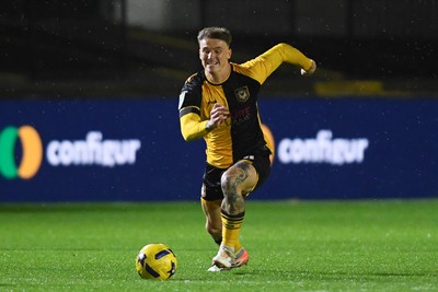 111125 - Newport County v Exeter City - Vertu Trophy - Kai Whitmore of Newport County