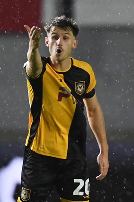 111125 - Newport County v Exeter City - Vertu Trophy - Ben Lloyd of Newport County