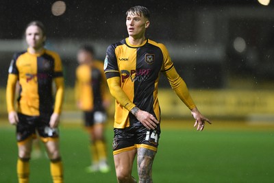 111125 - Newport County v Exeter City - Vertu Trophy - Kai Whitmore of Newport County