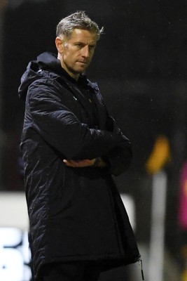 111125 - Newport County v Exeter City - Vertu Trophy - Dejected Newport County Manager, David Hughes