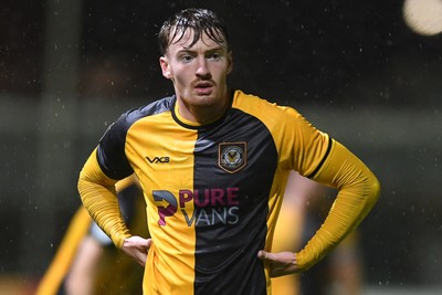 111125 - Newport County v Exeter City - Vertu Trophy - Dejected Michael Spellman of Newport County