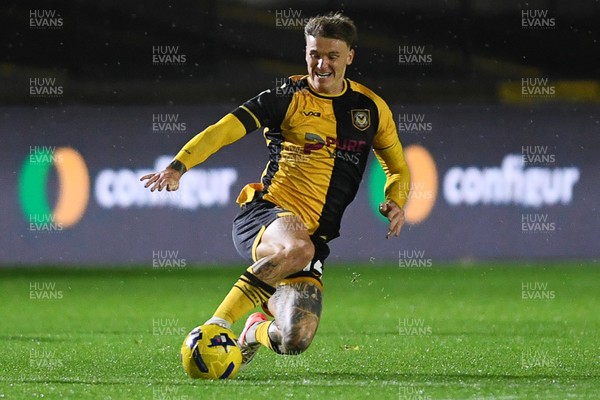 111125 - Newport County v Exeter City - Vertu Trophy - Kai Whitmore of Newport County