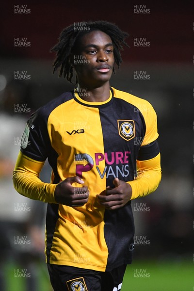 111125 - Newport County v Exeter City - Vertu Trophy - Habeeb Ogunneye of Newport County